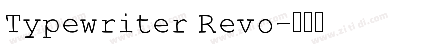 Typewriter Revo字体转换